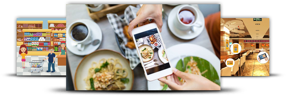 支持各种收银门店，包括餐厅、超市、生鲜店、蛋糕店、理发店等